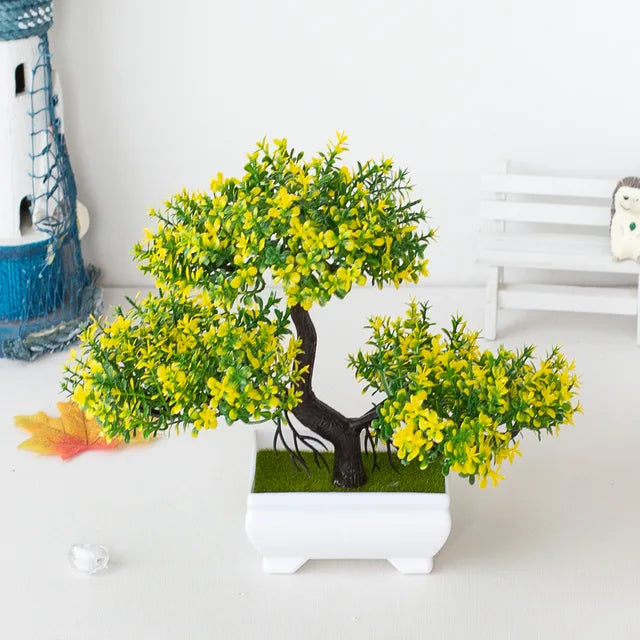 Artificial Plants Bonsai Plant Flowers Potted Ornaments Office Decor for Home Room Table Decoration Hotel Garden Decor