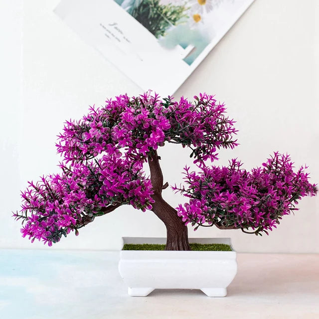 Artificial Plants Bonsai Plant Flowers Potted Ornaments Office Decor for Home Room Table Decoration Hotel Garden Decor