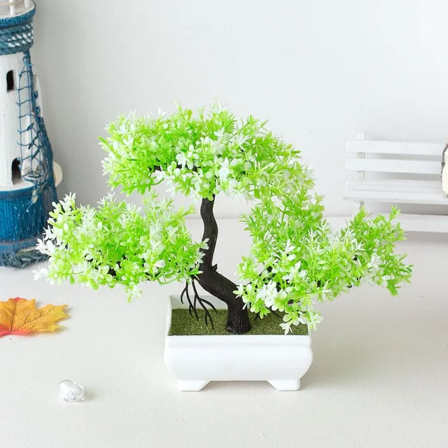 Artificial Plants Bonsai Plant Flowers Potted Ornaments Office Decor for Home Room Table Decoration Hotel Garden Decor