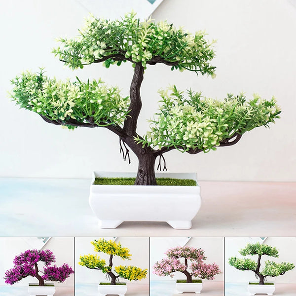 Artificial Plants Bonsai Plant Flowers Potted Ornaments Office Decor for Home Room Table Decoration Hotel Garden Decor