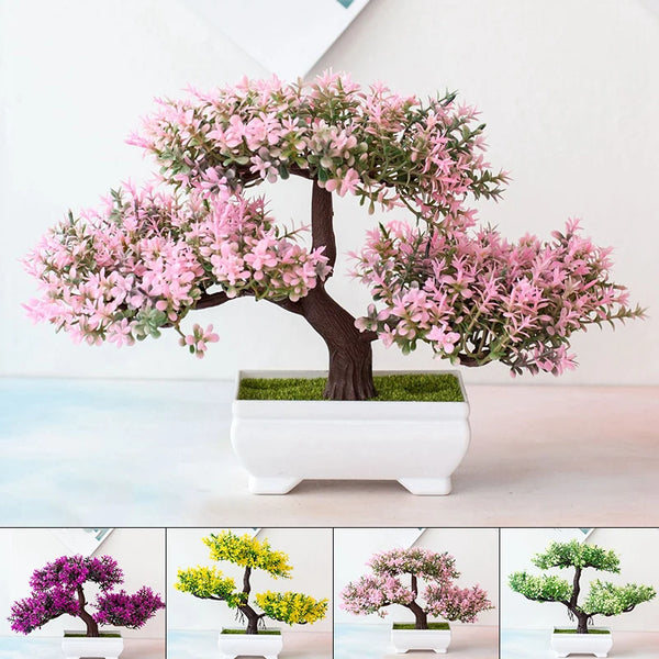 Artificial Plants Bonsai Plant Flowers Potted Ornaments Office Decor for Home Room Table Decoration Hotel Garden Decor